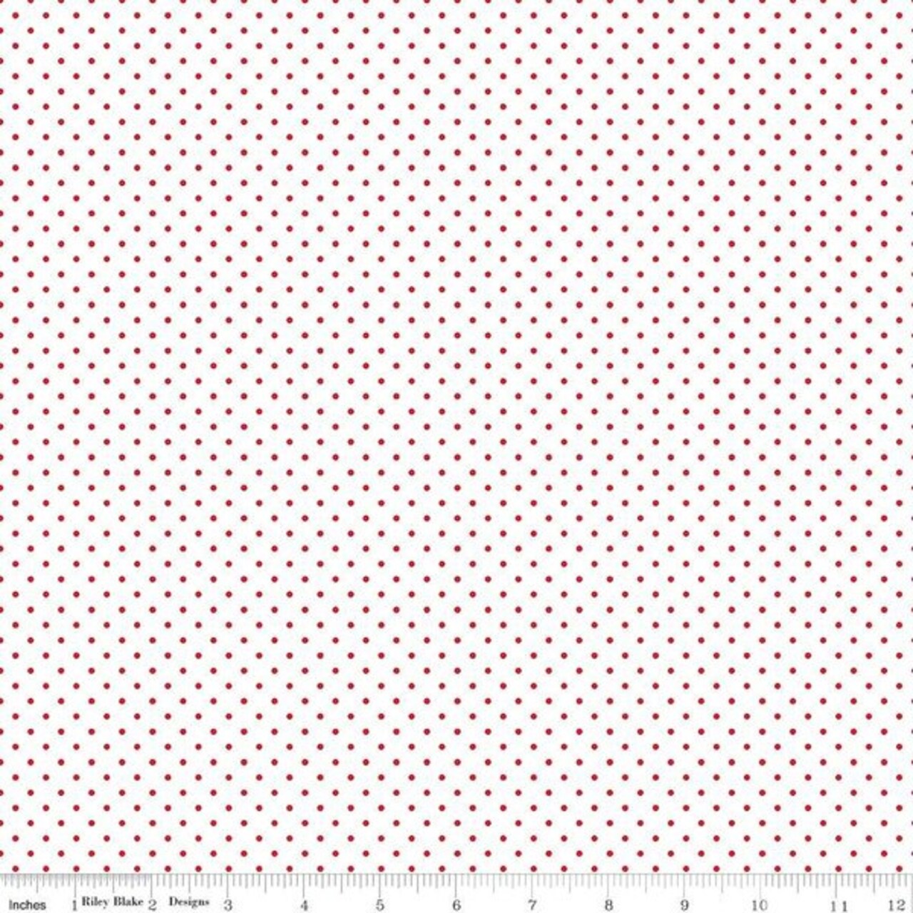 Swiss Dot in Red on White (c660-80 red) | Swiss Dot | Riley Blake Designs | Riley Blake
